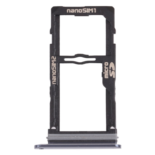 Nano-SIM-Kartenfach + Nano-SIM-Kartenfach / Micro-SD-Kartenfach für LG G8S ThinQ LMG810, LM-G810, LMG810EAW (Schwarz)