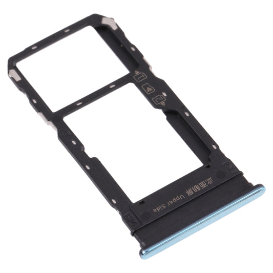 For vivo Y76s V2156A SIM Card Tray + SIM Card Tray / Micro SD Card Tray (Green) by buy2fix