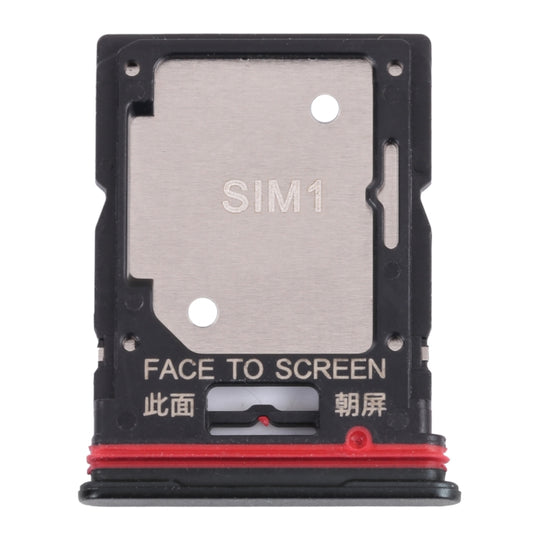 SIM-Kartenfach + SIM-Kartenfach / Micro-SD-Kartenfach für Xiaomi Redmi Note 11 Pro (China) 21091116C / Redmi Note 11 Pro+ 5G / 11i / 11i HyperCharge 5G 21091116UI (Schwarz)