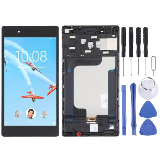 LCD-Bildschirm und Digitizer-Vollmontage mit Rahmen für Lenovo Tab 7 Essential TB-7304F TB-7304i (Schwarz)