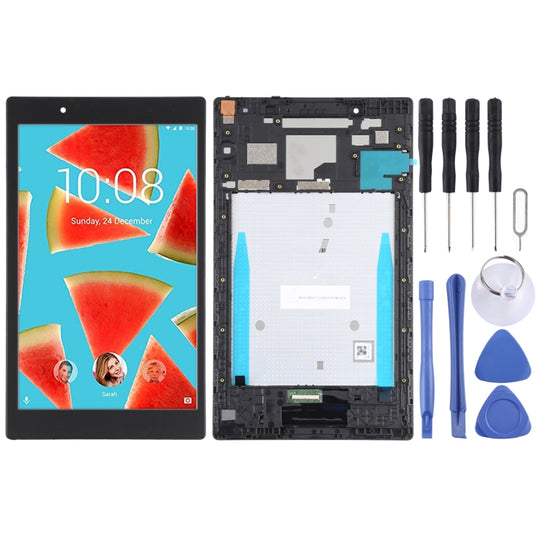 LCD-Bildschirm und Digitizer-Vollmontage mit Rahmen für Lenovo Tab 4 (8 Zoll) TB-8504, TB-8504X, TB-8504F, TB-8504N (Schwarz)