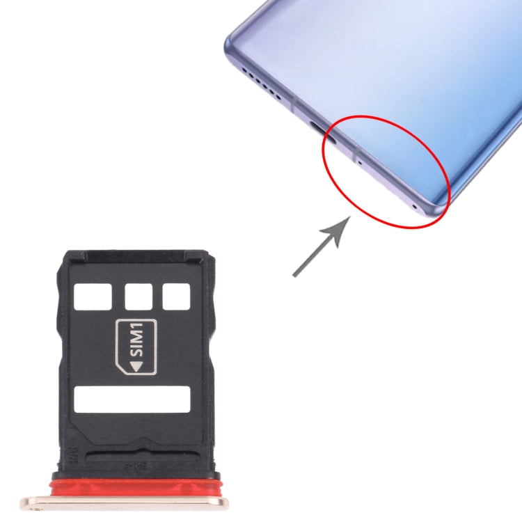 SIM Card Tray + NM Card Tray for Huawei Mate 40E 5G (Gold) by buy2fix