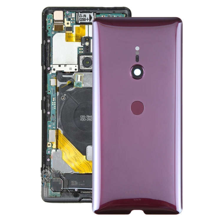 Original Battery Back Cover with Fingerprint for Sony Xperia XZ3(Rose Red) by buy2fix