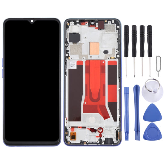 Original LCD Screen For OPPO Reno3 5G/Reno3 Youth/F15/Find X2 Lite/K7 5G Digitizer Full Assembly with Frame (Blue) by buy2fix