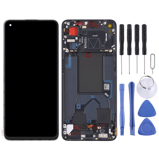 Original LCD Screen For OPPO Reno7 5G China PFJM10 Digitizer Full Assembly with Frame (Black) by buy2fix