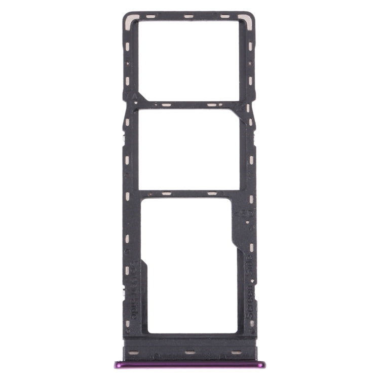 For Infinix S5 X652 SIM Card Tray + SIM Card Tray + Micro SD Card Tray (Purple) by buy2fix