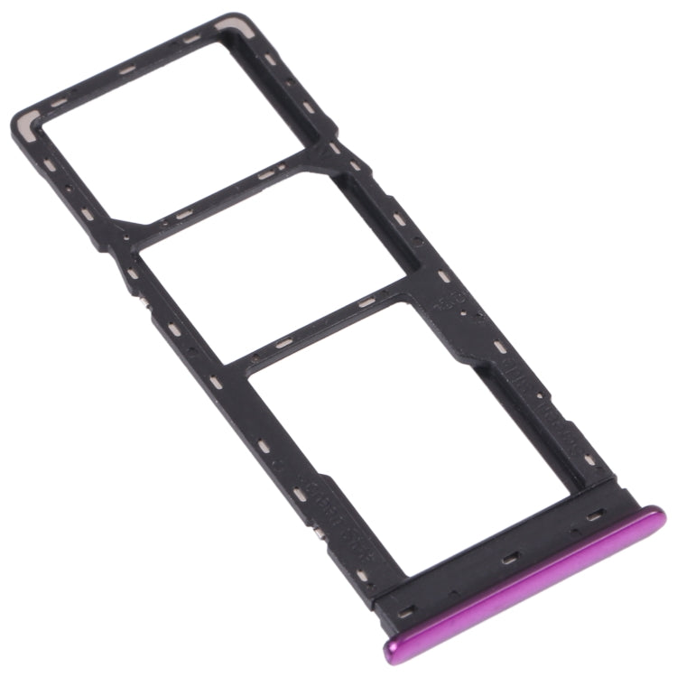 For Infinix S5 X652 SIM Card Tray + SIM Card Tray + Micro SD Card Tray (Purple) by buy2fix