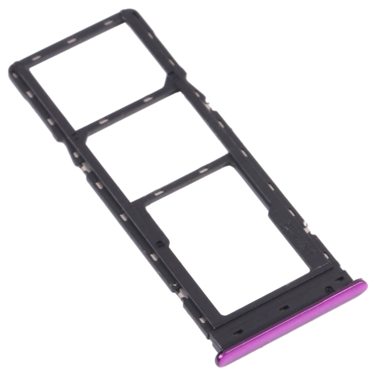 For Infinix S5 X652 SIM Card Tray + SIM Card Tray + Micro SD Card Tray (Purple) by buy2fix