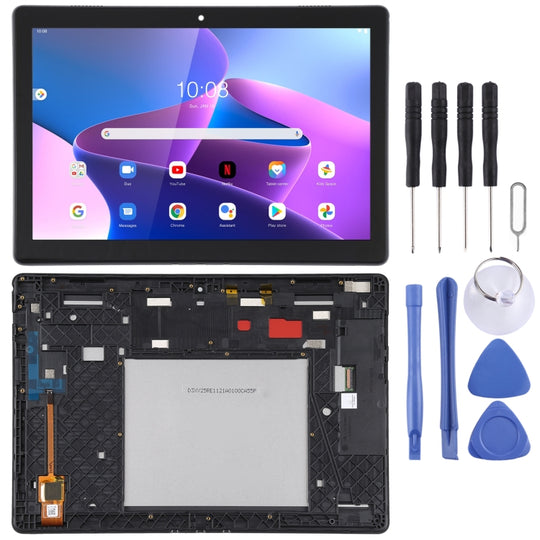 Écran LCD et numériseur complet avec cadre pour Lenovo Tab M10 HD TB-X505L TB-X505 TB-X505F (Noir)