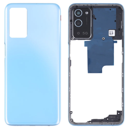 Battery Back Cover with Middle Frame for OPPO A56 5G(Blue) - Repair & Spare Parts by buy2fix | Online Shopping UK | buy2fix