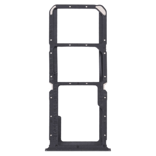 For OPPO A95 4G/Reno6 Lite  SIM Card Tray + SIM Card Tray + Micro SD Card Tray (Black)