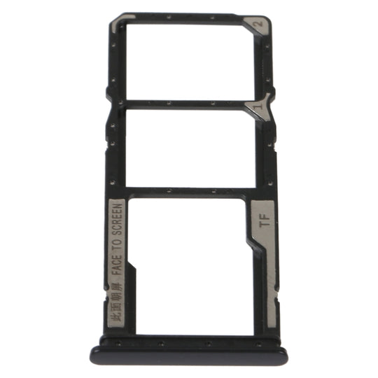 Plateau de carte SIM + plateau de carte SIM + plateau de carte Micro SD pour Xiaomi Redmi 10C/Redmi 10 India (noir)