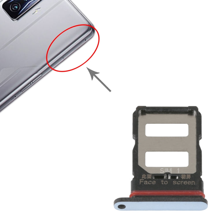 For Xiaomi Redmi K50/K50 Pro SIM Card Tray + SIM Card Tray (Silver) - Card Tray by buy2fix | Online Shopping UK | buy2fix
