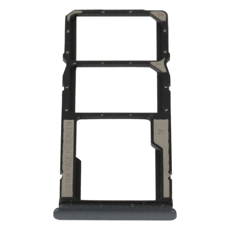 SIM Card Tray + SIM Card Tray + Micro SD Card Tray For Xiaomi Redmi 10 5G (Black) - Card Tray by buy2fix | Online Shopping UK | buy2fix