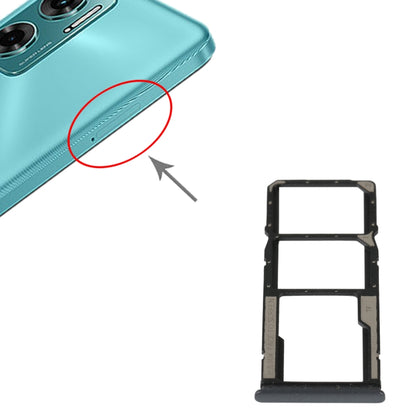 SIM Card Tray + SIM Card Tray + Micro SD Card Tray For Xiaomi Redmi 10 5G (Black) - Card Tray by buy2fix | Online Shopping UK | buy2fix