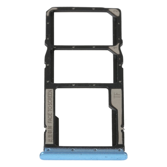 Plateau de carte SIM + plateau de carte SIM + plateau de carte Micro SD pour Xiaomi Redmi 10 5G (bleu)