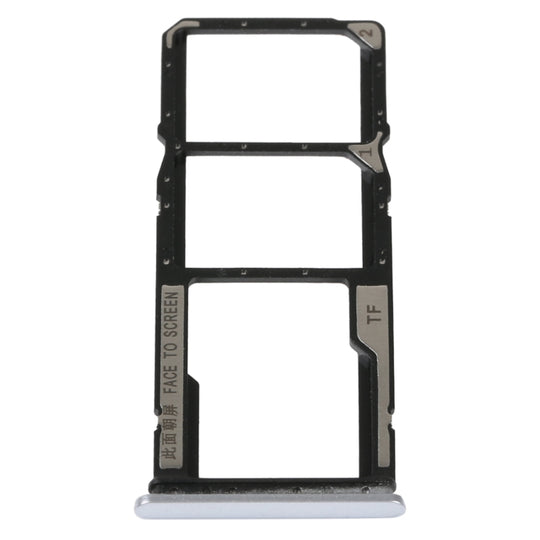 Plateau de carte SIM + plateau de carte SIM + plateau de carte Micro SD pour Xiaomi Redmi 10A (argent)