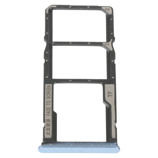 Plateau de carte SIM + plateau de carte SIM + plateau de carte Micro SD pour Xiaomi Poco M4 5G/Poco M4 5G India/Redmi Note 11R (bleu)