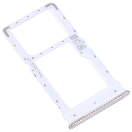 For Motorola Moto G52 SIM Card Tray + SIM / Micro SD Card Tray (Silver) by buy2fix