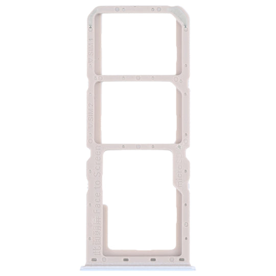 Pour OPPO A52 4G Plateau pour carte SIM + Plateau pour carte SIM + Plateau pour carte Micro SD (Blanc)