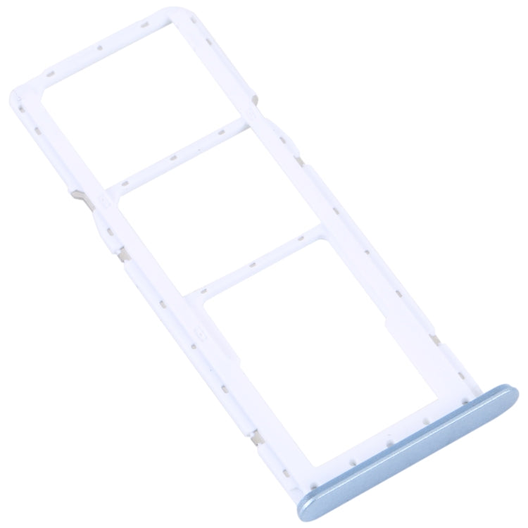 For OPPO A17 SIM Card Tray + SIM Card Tray + Micro SD Card Tray (Blue) - Card Socket by buy2fix | Online Shopping UK | buy2fix