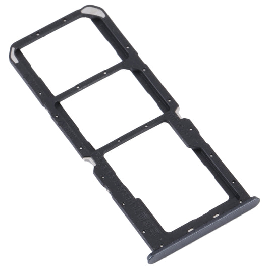 For Realme C30 SIM Card Tray + SIM Card Tray + Micro SD Card Tray (Black) by buy2fix