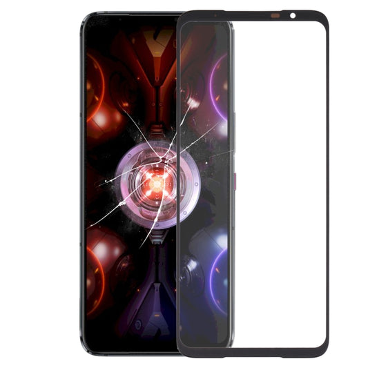 For Asus ROG Phone 5S / 5S Pro ZS676KS Front Screen Outer Glass Lens with OCA Optically Clear Adhesive (Black) - Repair & Spare Parts by buy2fix | Online Shopping UK | buy2fix