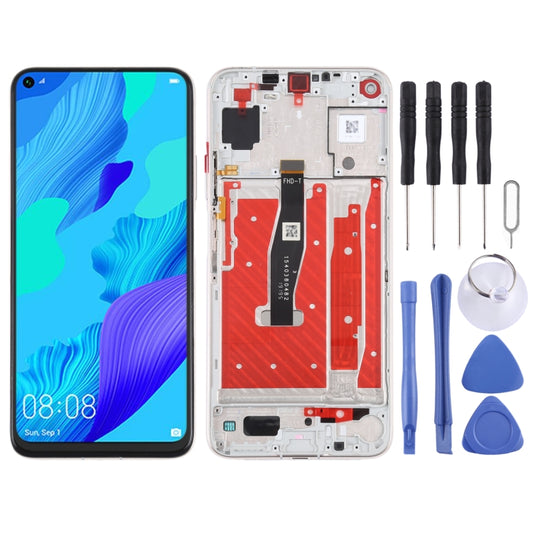Original LCD Screen For Honor 20 / Huawei Nova 5T Digitizer Full Assembly with Frame(Silver) - Repair & Spare Parts by buy2fix | Online Shopping UK | buy2fix