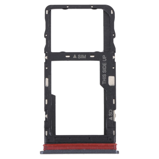For TCL 30 V 5G Original SIM Card Tray + Micro SD Card Tray(Black)