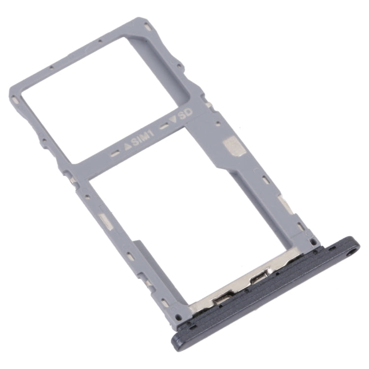 For Alcatel 3L 2020 Original SIM Card Tray + Micro SD Card Tray (Grey) - Card Tray by buy2fix | Online Shopping UK | buy2fix