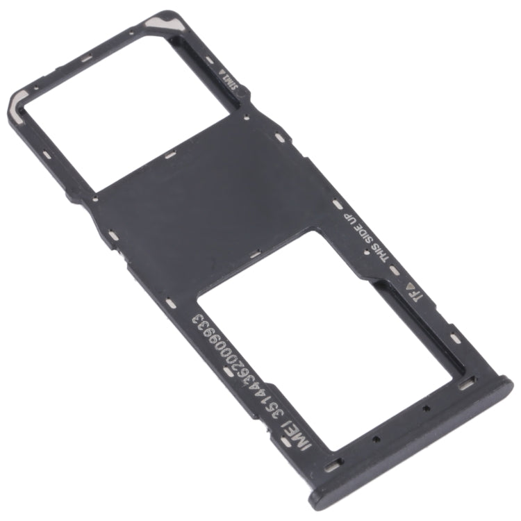 For Alcatel 1V 2021 Original SIM Card Tray + Micro SD Card Tray(Black) - Card Tray by buy2fix | Online Shopping UK | buy2fix