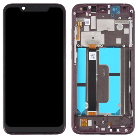 OEM LCD Screen For Nokia X7 / 8.1 / 7.1 Plus Digitizer Full Assembly with Frame(Purple) by buy2fix