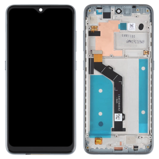 Original LCD Screen For Nokia 7.2 / 6.2 Digitizer Full Assembly with Frame(Silver) by buy2fix