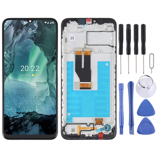 Écran LCD OEM pour Nokia G11 / G21, assemblage complet avec cadre (noir)