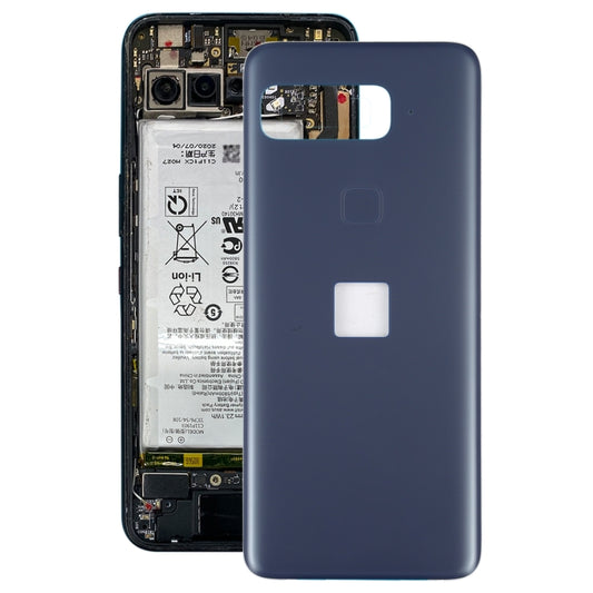 Glass Battery Back Cover for Asus Smartphone for Snapdragon Insiders, Fingerprint Hole(Dark Blue) - Repair & Spare Parts by buy2fix | Online Shopping UK | buy2fix