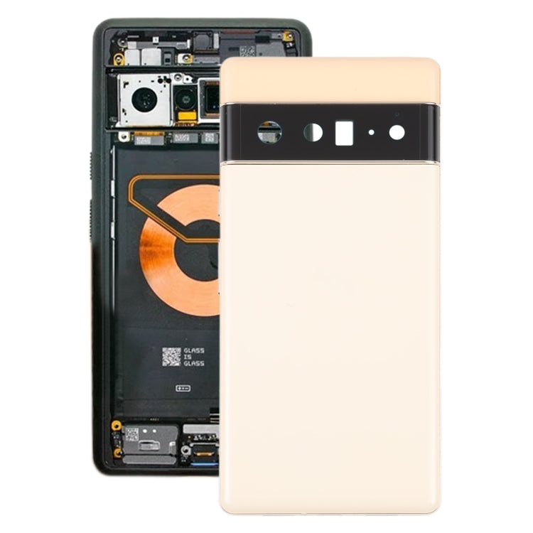 For Google Pixel 6 Pro Battery Back Cover with Middle Frame(Gold) - Repair & Spare Parts by buy2fix | Online Shopping UK | buy2fix