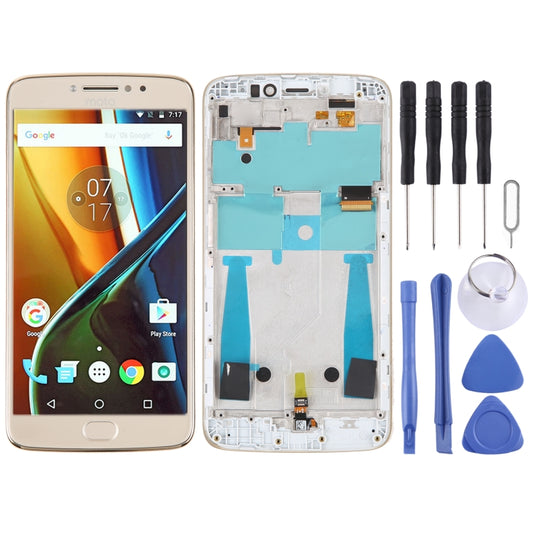 Original LCD Screen For Motorola Moto G4 Plus Digitizer Full Assembly With Frame(Gold) - Repair & Spare Parts by buy2fix | Online Shopping UK | buy2fix