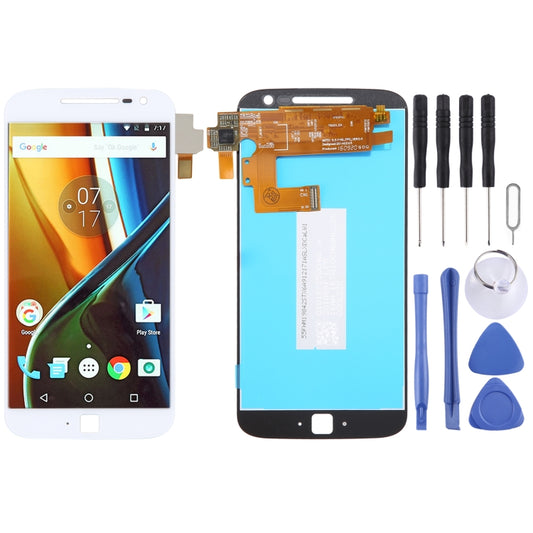 Original LCD Screen For Motorola Moto G4 Plus with Digitizer Full Assembly (White) - Repair & Spare Parts by buy2fix | Online Shopping UK | buy2fix