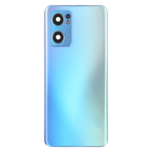 For OPPO Reno7 5G Original Battery Back Cover with Camera Lens Cover(Blue) by buy2fix