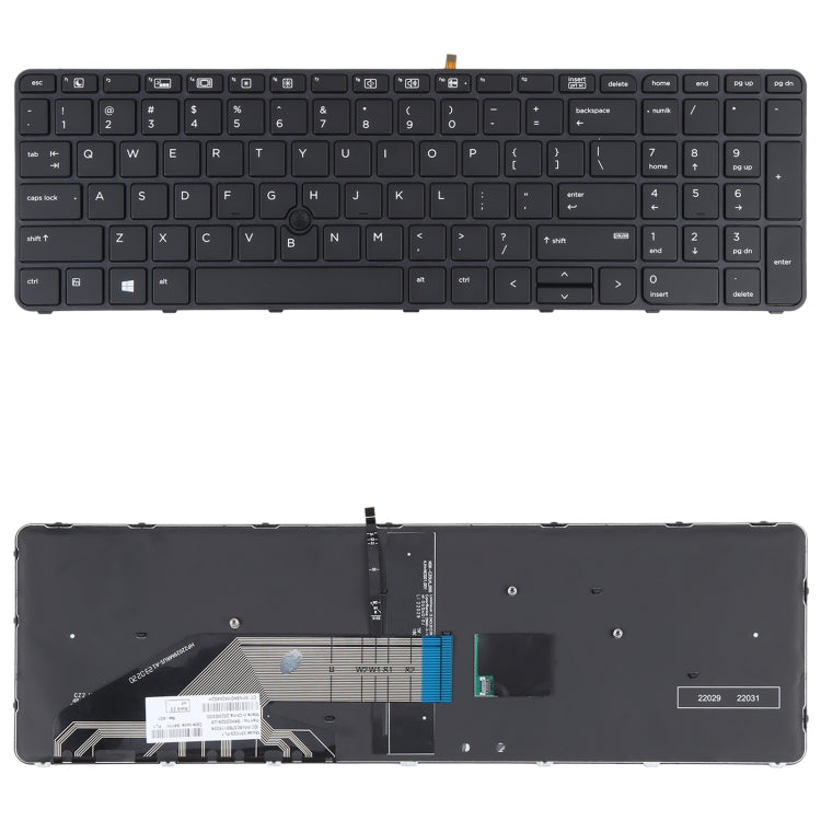 For HP Probook 650 G2 G3 655 G3 450 G3 841137-001 US Version Keyboard with Backlight and Pointing - Replacement Keyboards by buy2fix | Online Shopping UK | buy2fix