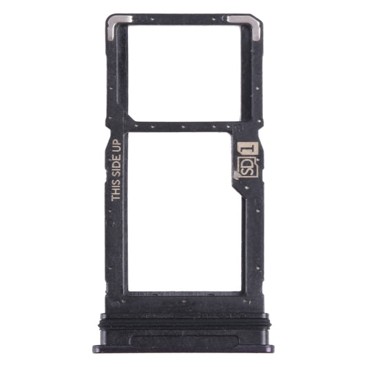 For Motorola One 5G Ace SIM Card Tray + Micro SD Card Tray (Black) - Card Socket by buy2fix | Online Shopping UK | buy2fix