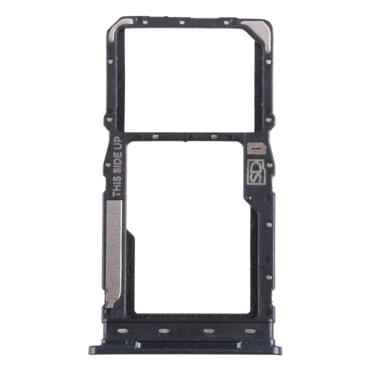 For Motorola Moto G Pure SIM Card Tray + Micro SD Card Tray (Black) - Card Socket by buy2fix | Online Shopping UK | buy2fix