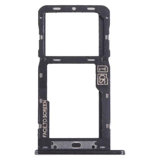 For Motorola Moto G7 Power US Version SIM Card Tray + Micro SD Card Tray (Black)