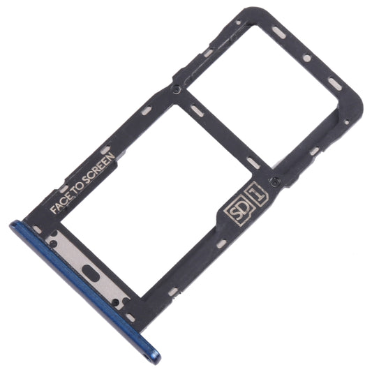 For Motorola Moto G7 Power US Version SIM Card Tray + Micro SD Card Tray (Blue) by buy2fix