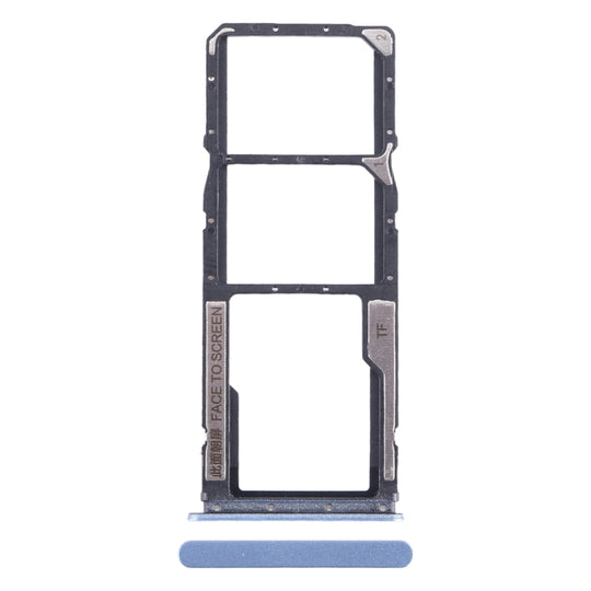 For Xiaomi Poco M5 4G SIM Card Tray + SIM Card Tray + Micro SD Card Tray (Blue)