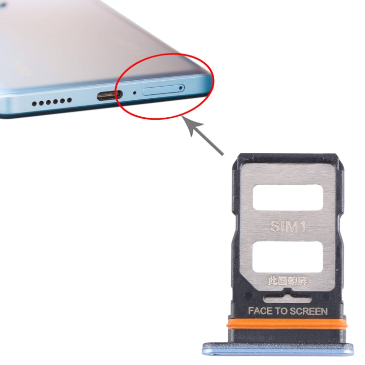 For Xiaomi Redmi Note 12 Pro+ 5G SIM Card Tray + SIM Card Tray (Blue) by buy2fix