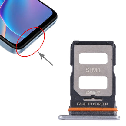 For Xiaomi Redmi Note 12T Pro SIM Card Tray + SIM Card Tray (Silver) by buy2fix