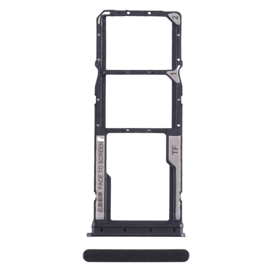 For Xiaomi Redmi 13C 4G SIM Card Tray + SIM Card Tray + Micro SD Card Tray (Black)
