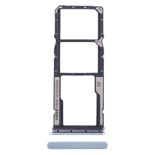 For Xiaomi Redmi 13C 4G SIM Card Tray + SIM Card Tray + Micro SD Card Tray (Blue)
