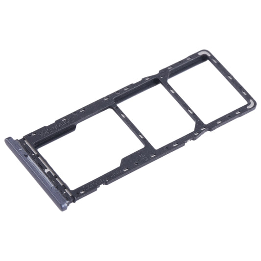 For Tecno Spark 7T SIM Card Tray + SIM Card Tray + Micro SD Card Tray (Black) by buy2fix